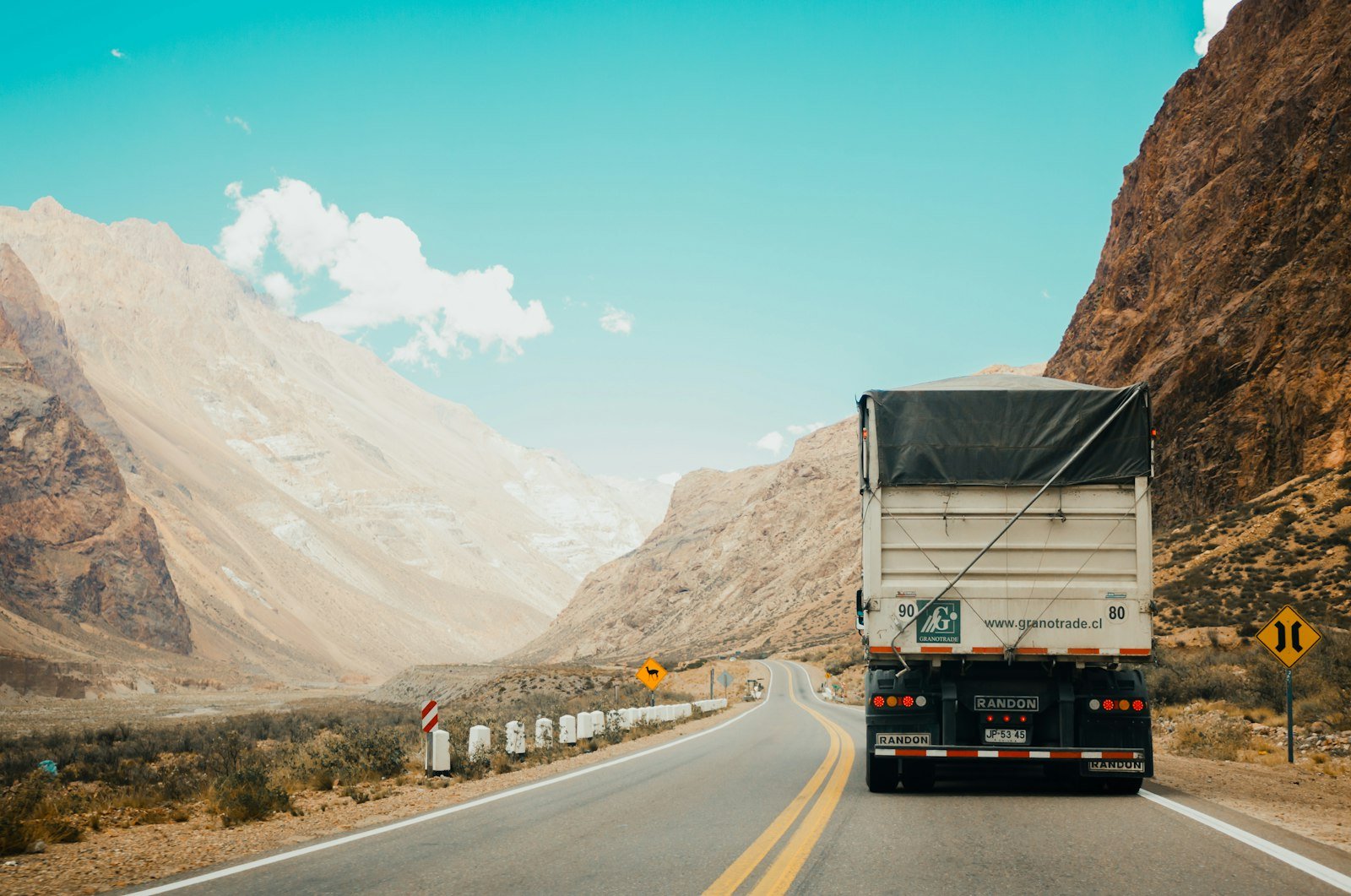 Truck on a regional Australian highway