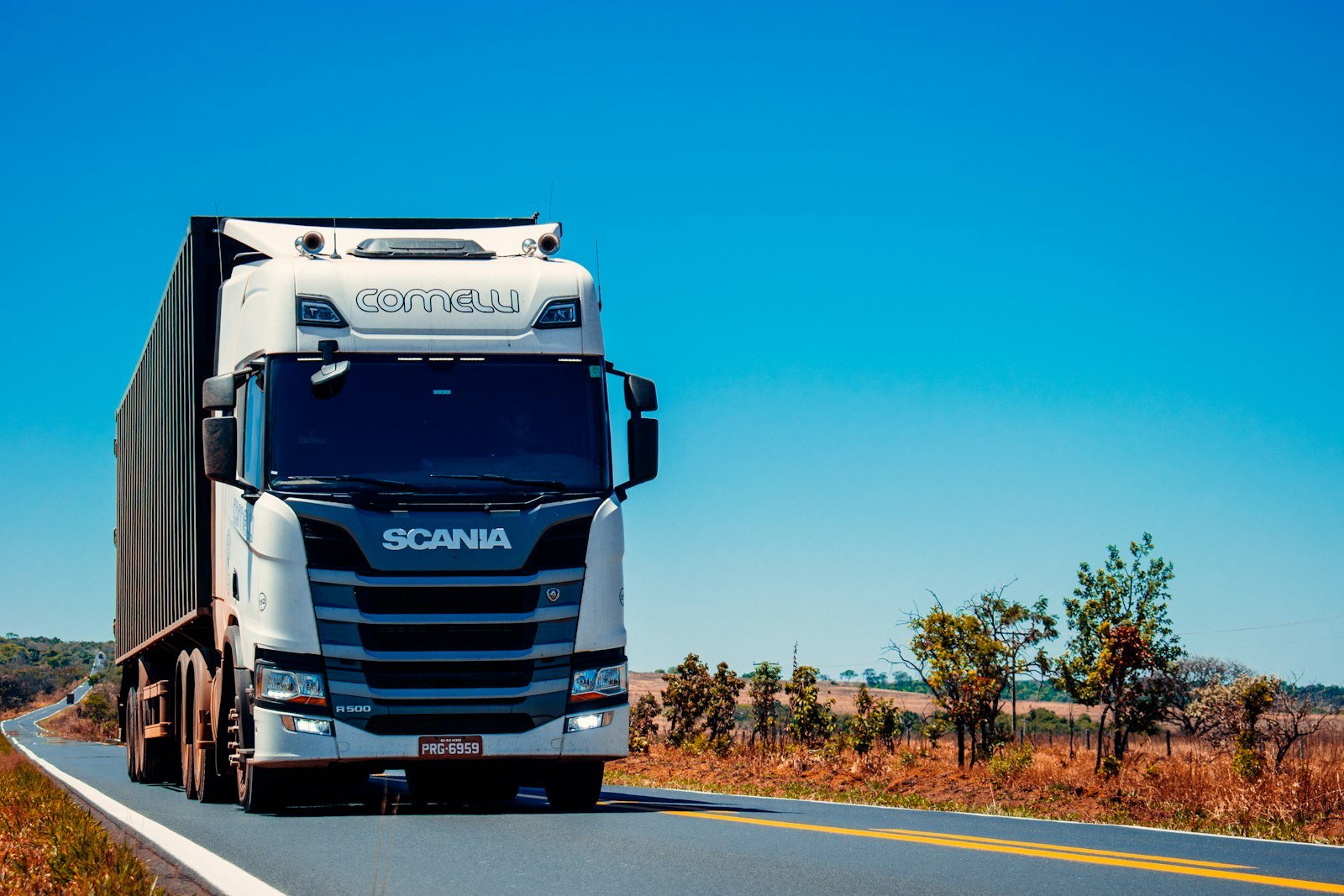Semi truck on the road